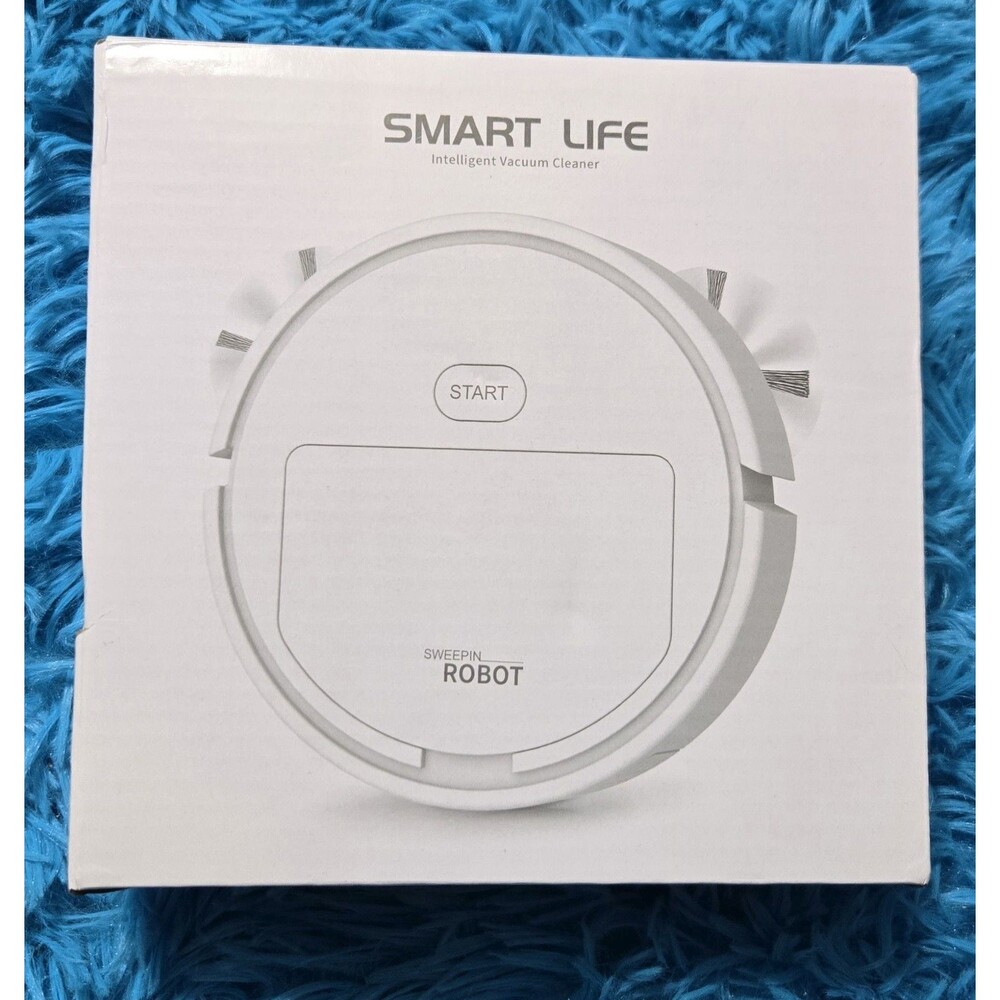 Smart Life Intelligent Vacuum Cleaner Sweeping Robot- New-  Black- In Opened Box